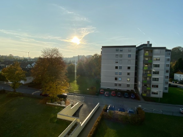 schöne 1,5 Zi.- Wohnung, großer überd. Balkon, neue Küche, super Lage
