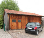 Gartenhaus mit Werkstatt und Außenstellplatz
